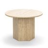 Hexica 60cm Round Cream Travertine Coffee Table