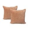 2pc Cloud Linen Minerva Velvet/feather 50cm Embroidered Cushion Sqr Blush