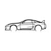 Ignite Laser Toyota Mk4 Supra Silhouette Metal Wall Art Coated Black 15.7inch/40cm