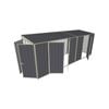 Build-a-Shed 1.5 x 5.2 x 2m Double and Single Hinged Side Door Skillion Shed - Grey