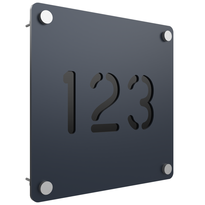 ProtectorAl 280 x 280mm Deep Ocean Aluminium Cut Through Custom House Sign