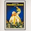 Galrie Vintage Champagne Pommery and Greno Reims Advertising Poster for Home Decor, Black Frame, 50 x 70cm (20 x 28inch)