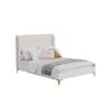 Charlotte Double Upholstered Bed Frame - Bone Ivory