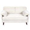 Ufurniture 120cm Velvet 2 Seater Sofa w/ Tufted Backrest & Pillow-Cushioned Armrest Loveseat Lounge Couch Beige