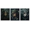 3pcs Snake girl Design Print 100% Australian Made 3 x 40x60cm (Metal Print)
