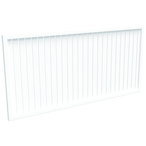 ProtectorAl 1001 - 2000 x 300 - 1000mm Pearl White Vertical 9mm Gap Aluminium Welded Slat Panel