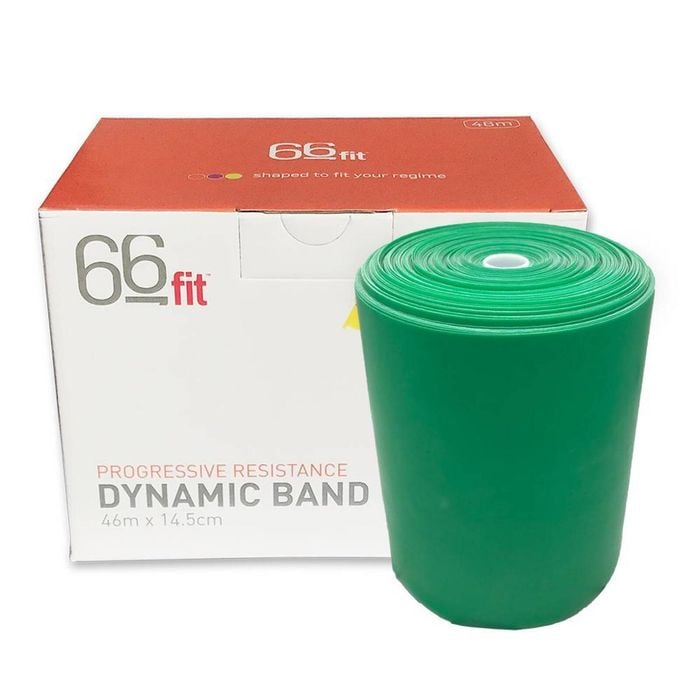 Dynamic Resistance Band 46m Roll - Premium Exercise Bands for Rehabilitation & Fitness - Firm - Green