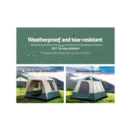 Weisshorn Instant Up Camping Tent 4 Person Pop up Bunnings Australia