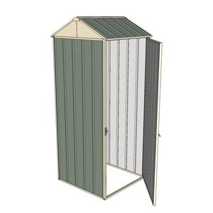 Build-a-Shed 0.8 x 0.8 x 2.1m Gable Single Hinged Side Door Shed - Green