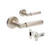 Zanda Brushed Nickel Zurich Hammered Privacy Set