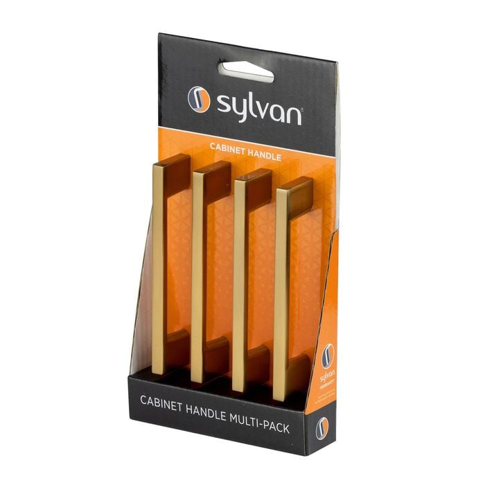 Sylvan 96mm Brushed Brass Firth Handles - 4 Pack