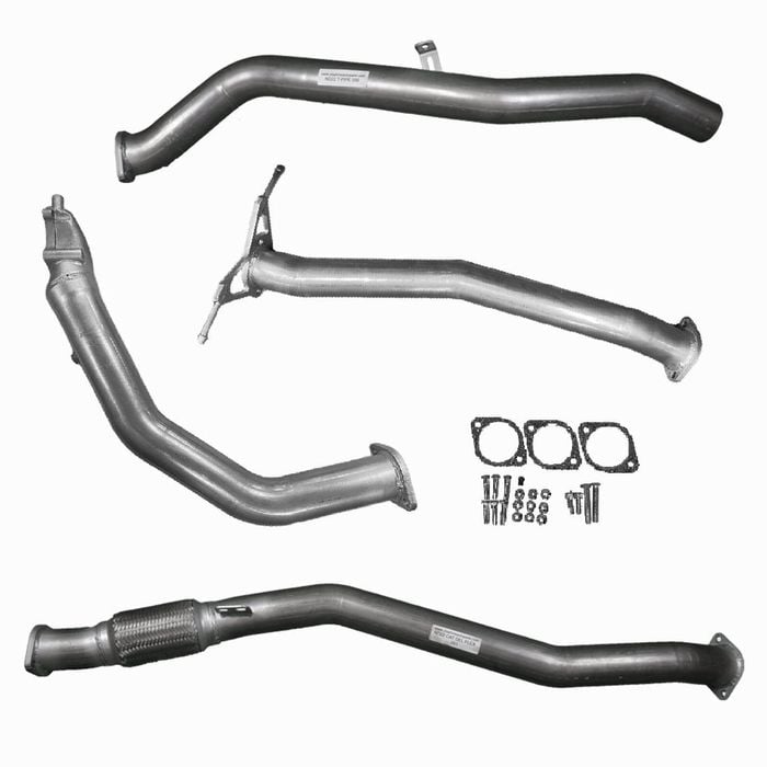 Ignite Exhausts Turbo Back For Nissan D22 Navara 3l 3" No Cat With Pipe Raw Aluminised Steel
