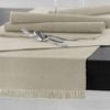 Hoydu Cotton Ribbed Table Runner 45cm x 200cm - Pebble