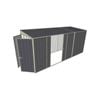 Build-a-Shed 1.5 x 4.5 x 2m Double Sliding Side Door Skillion Shed - Grey