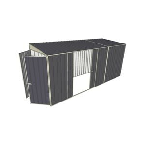Build-a-Shed 1.5 x 4.5 x 2m Double Sliding Side Door Skillion Shed - Grey