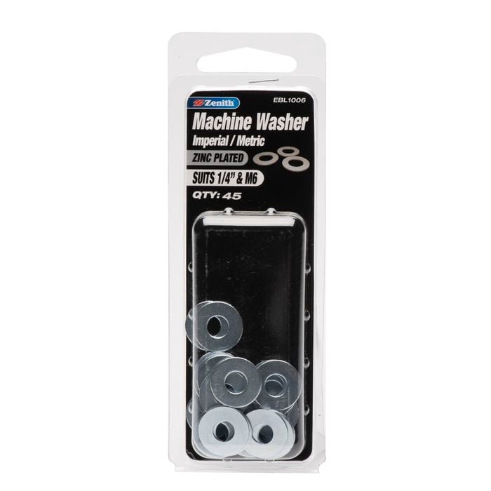 Zenith 1/4" M6 Zinc Plated Machine Washer  - 46 Pack
