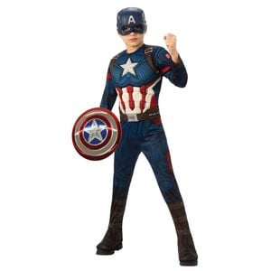 3pc Marvel Size 7-8y Captain America Premium Kids Costume Set Cosplay Dress Up