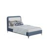 Sammy King Single Bed Frame, Navy and Bone Ivory