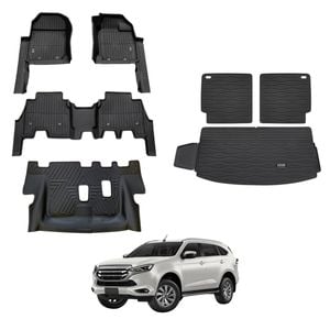 AUSGO 7D Injection Floor Mats & Boot Liner Set for ISUZU MUX MU-X 2021-Onwards Car Floor Liners Cargo Mat