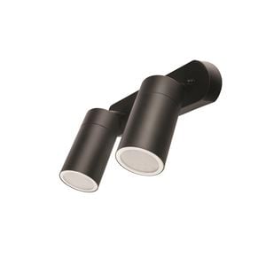 Brilliant Lighting 240V Black Coolum Twin Wall Light