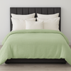 100% Cotton Muslin Duvet Quilt Cover Set w/ 2 Pillow Cases in Pastel Green Double