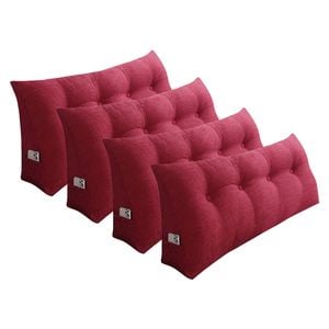 SOGA 4x 120cm Rose Red Wedge Pillows