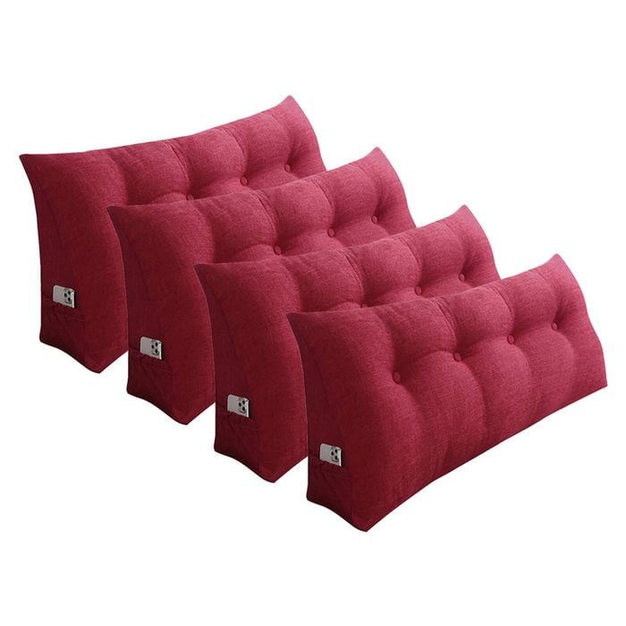 SOGA 4x 120cm Rose Red Wedge Pillows