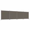 vidaXL 4-Panel Room Divider Anthracite Fabric Privacy Screen Separator Folding