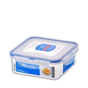 Locknlock 870ml Airtight Classic Square Food/Snack Container Storage Short Clear