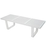 SK Designer Living | Replica George Nelson Platform Bench | 152cm | Bone White