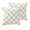 Bianca Pair of Caribou Cream European Pillowcases