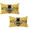 Catzon 2 Pcs Summer Lumbar Pillow Covers Linen Pillowcase for Home Decor-Set 40