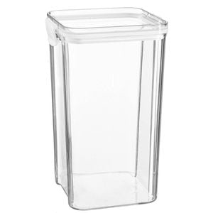 Argon Tableware 1.3l Food Storage Container - Airtight Reusable Meal Prep Lunch Storage Container With White Clip-lock Lid