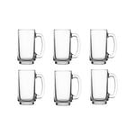Crown Playboy Glass Beer Mug 355ml Set 6