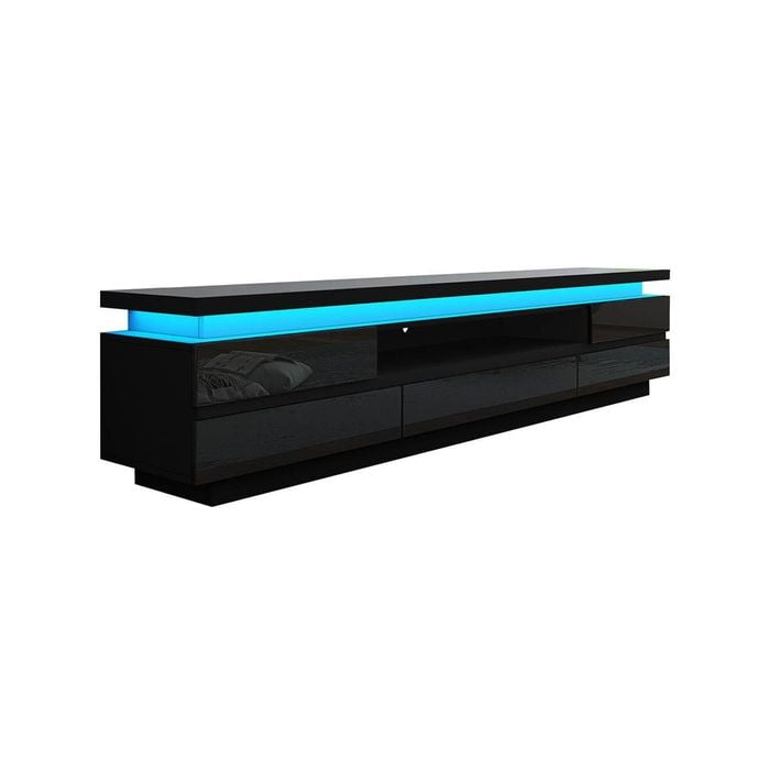 Black LED TV Entrainment Unit Stand