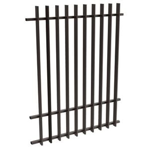 ProtectorAl 0350-1200W x 1500H Black Aluminium Radiator Pool Fence Panel with mid rail