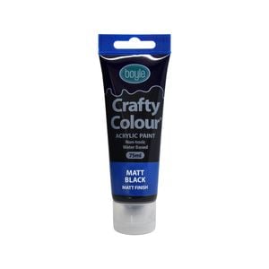 Boyle 75ml Matt Black Crafty Colour Acrylic Paint