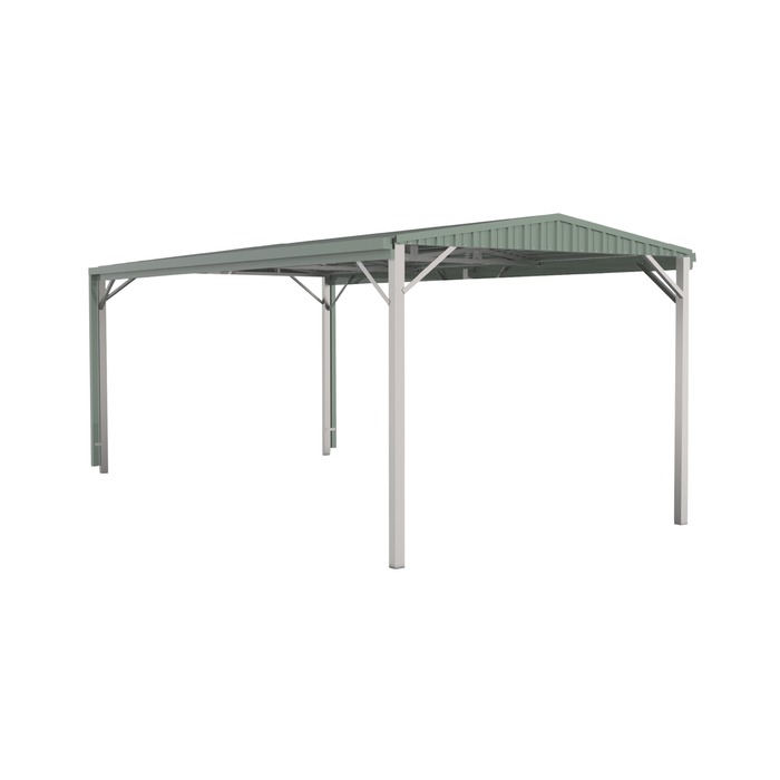 Absco Structures 3.00 x 6.00 x 2.66m Pale Eucalypt Single Gable Carport