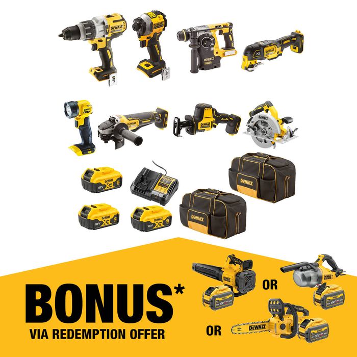 DeWALT 18V XR 5.0Ah 8 Piece Combo Kit DCZ801P3-XE