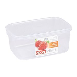 Decor Tellfresh Oblong Food Storage Container 3 Pack 1l Bpa Free Microwave Freezer Safe Kitchen Storage