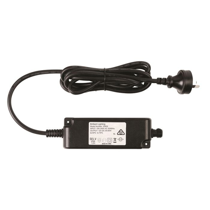 Brilliant Lighting 12V 60W DC LED D.I.Y. Universal Garden Transformer
