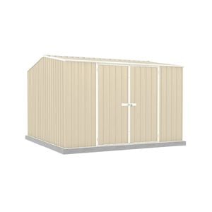 Absco Sheds 3.0 x 3.0 x 2.06m Paperbark Premier Double Door Garden Shed