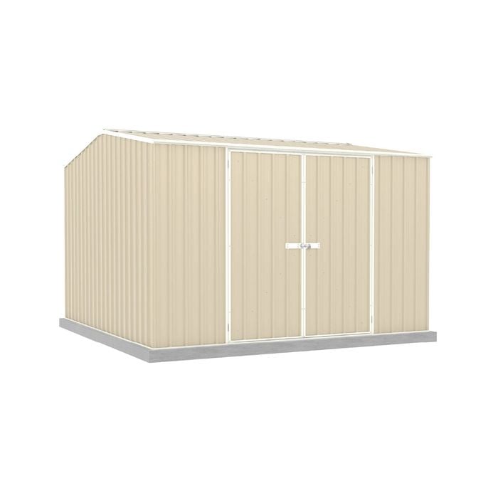 Absco Sheds 3.0 x 3.0 x 2.06m Paperbark Premier Double Door Garden Shed