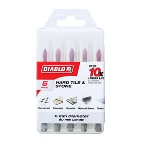 Diablo 6 x 90mm Speedemon Ceramic And Tile Drill Bit - 5 Pack