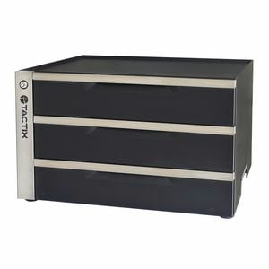 Tactix 60cm Black Triple Drawer Cabinet
