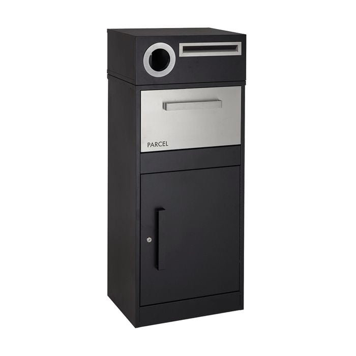 Sandleford Black Stainless Steel Parcel Letterbox
