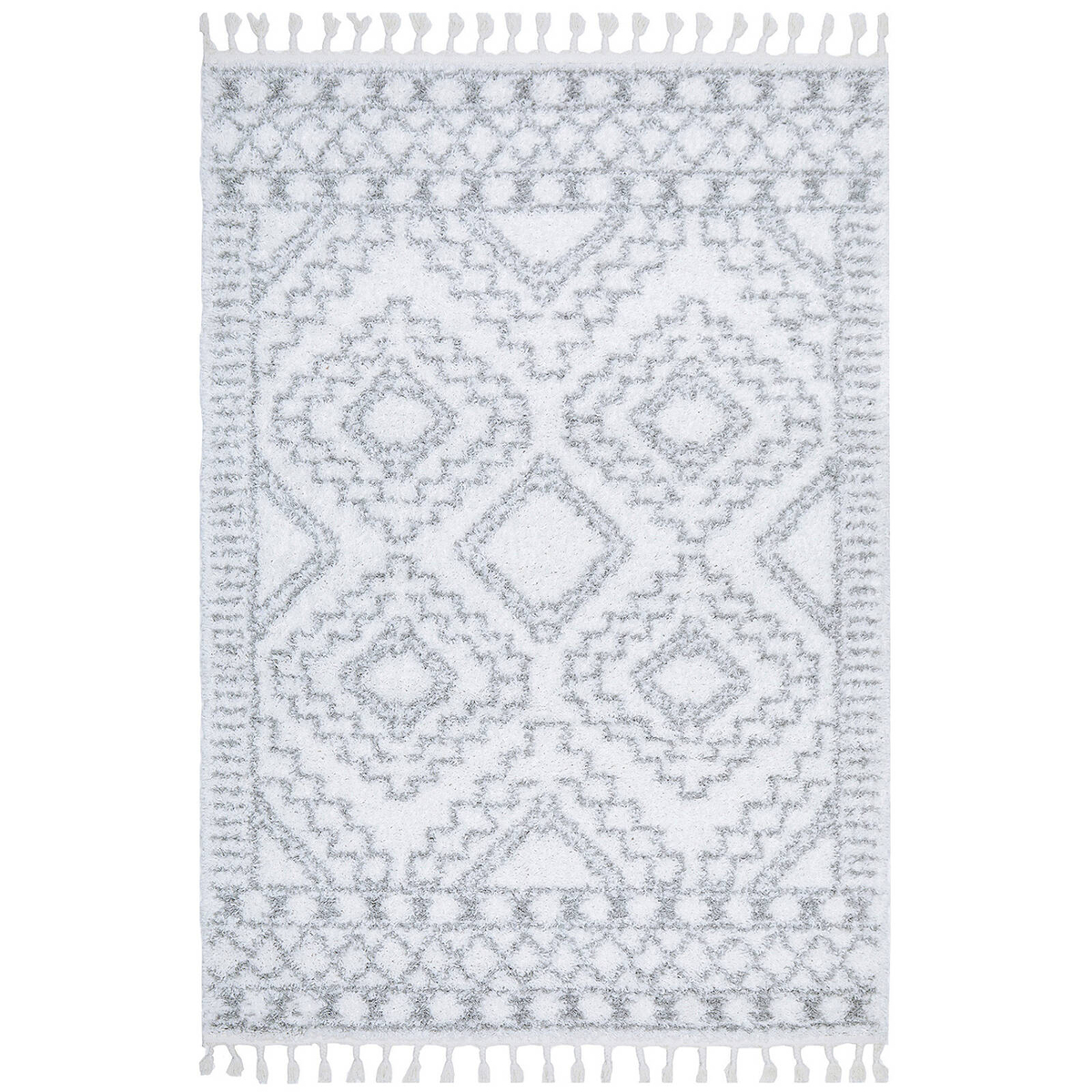The Rug Connection Kori Fez Off White 380x280cm - Extra Large Shag ...