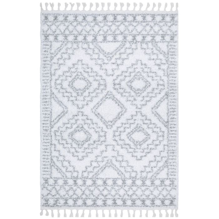 The Rug Connection Kori Fez Off White 380x280cm - Extra Large Shag Indoor Floor Rug