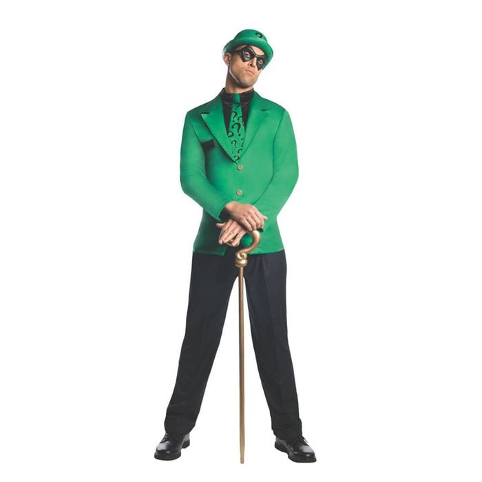 Marvel The Riddler Deluxe Adults Dress Up Party Costume Jacket Coat Top Size XL