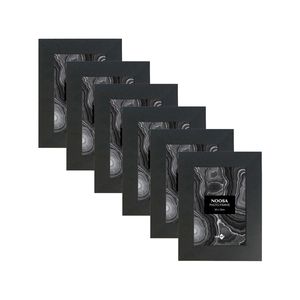 6PK Unigift Noosa 10x15cm MDF/Glass Picture Frame - Black